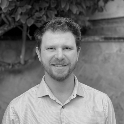 Headshot of Fabrizio Venturelli, greyscale