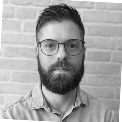 Headshot of Paulo Vidigal, greyscale